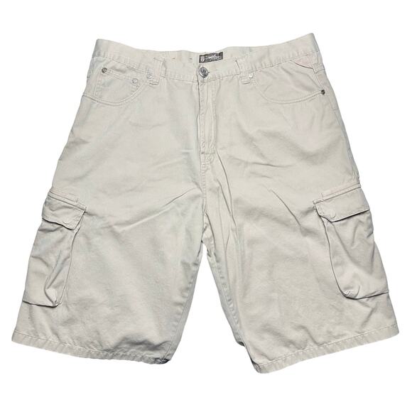 Mizkeen Originals | Men | Vintage 90s Y2K Khaki Cargo Shorts | Size 40 - Picture 2 of 11